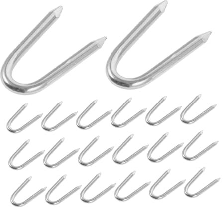 TOPPERFUN 200pièces Agrafes u Pour Clôture Métallique Piquets Robustes Pour Grillage Et Maille Installation Facile Pour Jardin Et Chantier