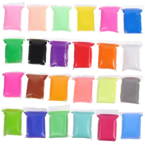 PERSELOSO 24packungen Farben Lufttrocknende Modelliermasse Für Junge Mädchen Superleichte Flexible Knetmasse Zum Basteln Und Formen Sicheres Ungiftiges DIY Clay Spielzeug Für Jungen Und Mädc