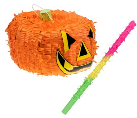 GARIOUANS Pumpkin Pinata Für Halloween Gruselige Partydekoration Mit Stick Füllmöglichkeiten Für Süßigkeiten Und Konfetti Spaß Für Junge Mädchen Und Gäste Für Festlichkeiten Und Thematische