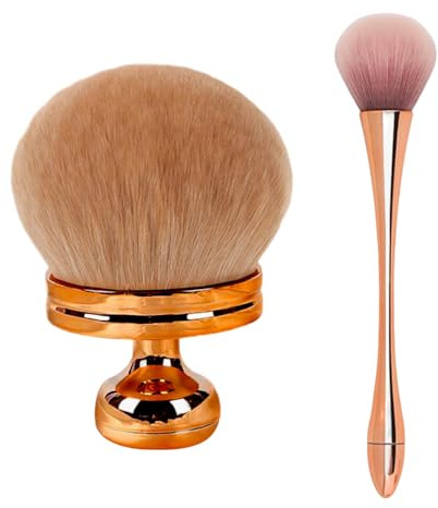 2 Pezzi Di Spazzola Per Marca Morbida, Strumenti Per Fare -Up, Applicatore Cosmetico, Adatti Per Fard, Base Liquida, Polvere Sciolta.