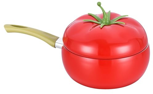 Olla Pequeña,Olla Para Cocción Lenta De Verduras Y Frutas,Cocotte De Tomate Con Tapa - para Cocinas de Inducción Eléctricas y Placas de Cocina, para Cocinar, Freír, Leche, Sopa y