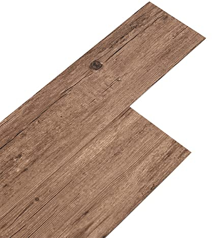 INMOZATA 5,01m² PVC Bodenbelag Selbstklebend Holzoptik Vinylboden Selbstklebend Rutschfeste Wasserfest Schneidbar Laminatboden -91,5cm x 15,2cm -Dicke 2 mm-36 Fliesen-Braun