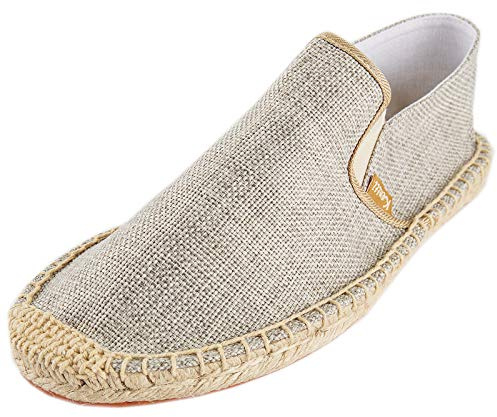 Kentti Uomo Casual Canvas Slip on Espadrillas Piatte Beige 42 EU