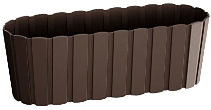 Prosperplast Jardinera para balcón, Jardinera, marrón, 40 cm, plástico DDEC