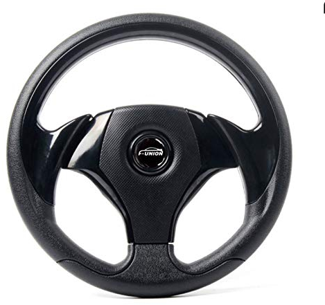 YGLONG Sportlenkrad 13inch 330 MM PVC Driften Sport Racing Lenkrad Auto Universal-Flachplatten Lenkrad Autozubehör Innen 32 (Color : Black)