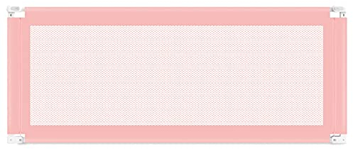 XYEJL Bettgitter, Tragbares Kinderbettgitter, 8 Gänge Verstellbares Bett Absturzsicherung, Bettgitter Für Kleinkinder, Kinder Absturzsicherungsbett, Für Reise Und Heimgebrauch,Pink-200cm