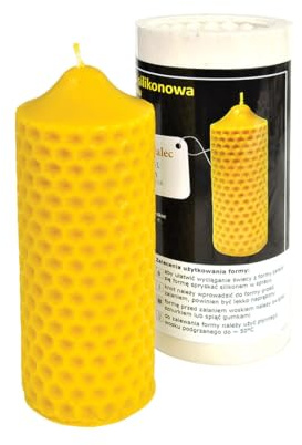 Kerzengießform mit Wabenmuster Silikonform Kerzen Bienenwachs Waben Motiv