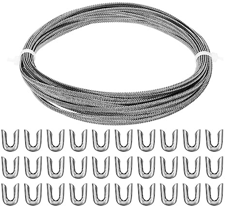 PATIKIL 33 Feet 304 Stainless Corset Boning Spiral Steel Metal Boning with 32 Steel Boning Tips Structure and Form for Corset Making Supplies