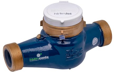 Contador para AGUA POTABLE 15mm de Chorro Único Esfera Seca - Certificado MID Europeo - Rosca entrada y salida 3/4 macho/Caudal máximo 3 m3/h