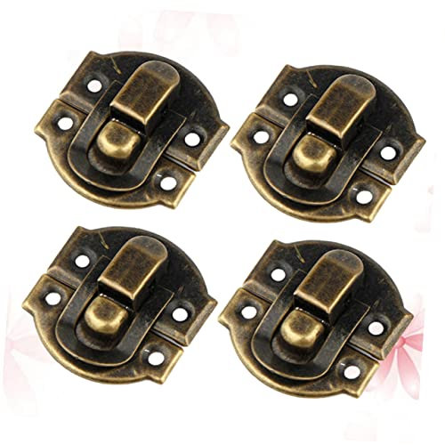 Hemobllo 20 Stück Vintage Schmuckkästchen Schlossverschluss Aus Eisen Robuster Riegel Mit Clip Rostfreie Hardware Für Truhen Und Etuis Retro Schloss Für Zuhause Und Büro