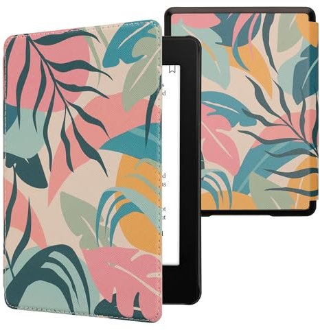 kwmobile Klapphülle kompatibel mit Amazon Kindle Paperwhite 11. Generation 2021 Hülle - Flipcase für Kindle Paperwhite Hülle mit Magnetverschluss - Tropischer Dschungel