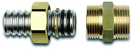 Raccordo filettato per solare ad innesto rapido con doppio O-ring dn25 x 11/4m