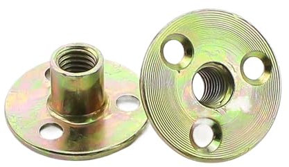 2/5 Stück M8 M10 Eisenplatte Kontermutter Möbelsperrholz auf Kontermutter Sofa Fußsicherung verzinkte Dreiloch-Mutterbefestigung T-Muttern (Color : 5pcs, Size : M10)