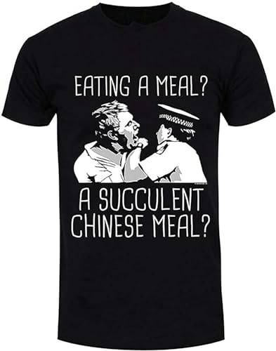 ROSY CONFIDANTE HUGU T-Shirt Eating A Meal A Succulent Chinese Meal Men's Black Black Black L