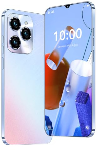 Fine Life Pro Android-Telefon, 6,3-Zoll-Bildschirm, 4G-Network Smartphone, Dual-Kameras, 2GRAM, 16GROM, erweiterbar 128GB, Dual-SIM-Karten, geeignet für Anfänger (Blue)