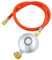 PLLYPE Regolatore di pressione del gas 50mbar, tubo del gas con set riduttore di pressione 150cm 1/4, regolatore di pressione del gas a bassa pressione, accessori per regolatore di pressione