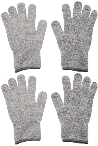 Agwuoetr 2 Paare Schnitt Beständige Handschuhe Lebensmittel Schutz Stufe 5 Hand Schutz, Küchen Schnitt Handschuhe zum Austern Schälen (Mittel)