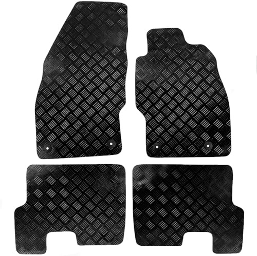Actiasmat Custom Fit Replacement Car Floor Mats for Vauxhall Corsa D & E 2007 Onwards | 4-Piece Set (Heavy Duty Rubber)