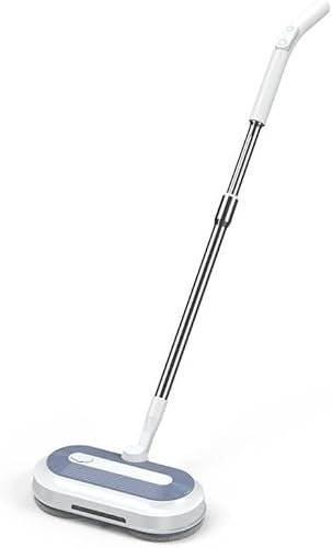 PRIMEGA Balai Électrique Sans Fil, Rotation Double Moteur avec LED et Pulvérisateur d'Eau, Nettoyeur de Sol Rechargeable