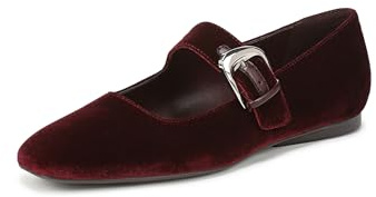 Naturalizer Women's Cosmic Mary Jane Flat Cabernet Sauvignon Red Velvet 8 W