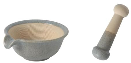 Piccolo mortaio e pestello lucidato, Set di pestelli for uso domestico in ceramica for macinare l'aglio, utensili da cucina for pestare l'aglio, set di presse for aglio in ceramica ad alta temperatura