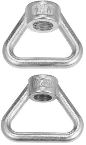 Healeved Dado ad Occhiello Triangolare in Acciaio Inox 304 Anello di Sollevamento Filettato e Set 2 Pezzi per Sollevamento Industriale e Applicazioni Nautiche
