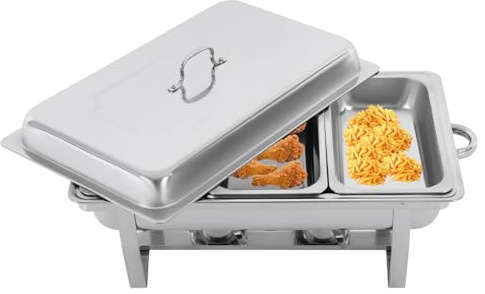 Buffet Server Chafing Dish 3 Compartments 2.5L Stainless Steel for Parties