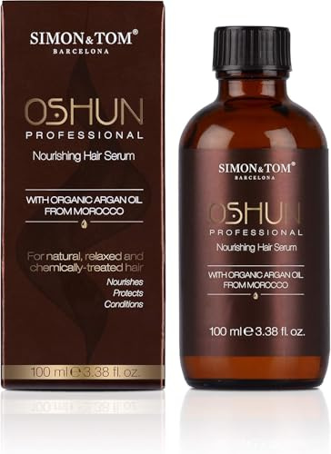 Simon&Tom Oshun sérum capilar con argán puro, nutre, protege y define rizos | Tratamiento Reparador Cabellos Dañados Nutre Suaviza y Protege Protector Térmico 100ml