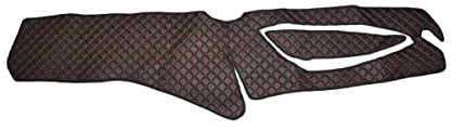 24/7Auto Black dashboard mats covers with red stiching for Scania R NextGen 2016+ trucks Eco leather