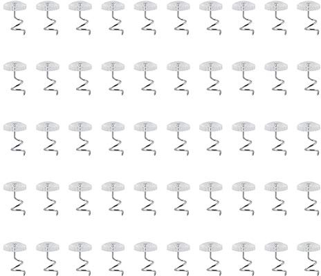 50 Pcs Clear Head Twist Pins for Upholstery, Bed Skirt Fasteners, Durable Slipcover Pins for Sofa Covers, Cushions, Armrests, and Furniture Protectors