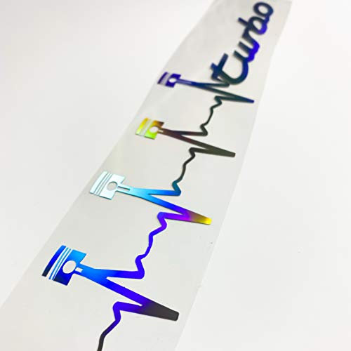 55cm Autoaufkleber Turbo Sticker New Hologram Shiny Slick Oil Decal Carstyle Stance Revolution Dub Low Static Lifestyle Waben Hexagon Puls Zylinder