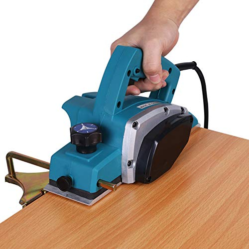 Electric Wood Planer, Portable Cordless Handheld Planer With Self-Locking Switch and Depth Adjustment Button for Door Polishing and Crafting, 13000-16000rpm