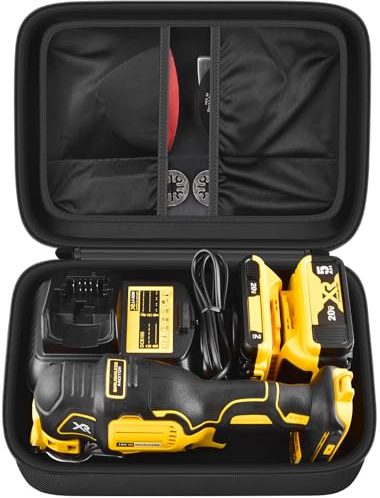 PAIYULE Case for DEWALT DCS356B/ DCS354B 20V MAX XR Oscillating Multi-Tool, Large Carrying Storage Bag Fits for DEWALT Battery & Charger,Blades,Sanding Pads and Accessories (Box Only)