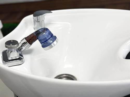 Socila Blue Sprayer Head 3 Function With Filter For Shampoo Bowl, High Pressure And Water Saving, Filter For Dry & Frizz Hair