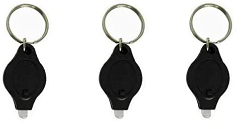 MACHSWON 3 minilaveros con linterna UV para comprobador de dinero, llavero con luz LED, detector de dinero, llavero, linterna, color negro
