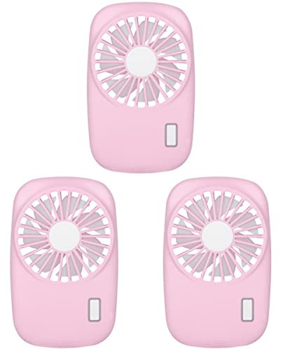 VOSAREA 3 Pièces Ventilateur Portatif Mini-ventilateur Rechargeable Usb c Mini Portable Rechargeable Portatif De Charge Poche