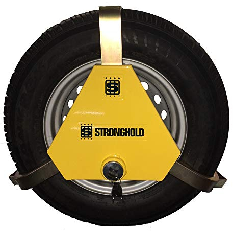 Stronghold apex 195/55 R10 dreieckige Radkralle passend für Wohnwagen, Anhänger, Pferdeanhänger, Transporter und Wohnmobile mit einer Reifenbreite von 195 mm und 460 mm – 600 mm Durchmesser