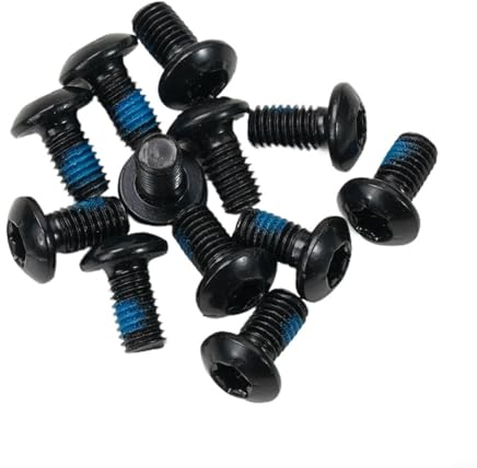 12pcs M5x9mm Scheibenbremse für Rotor Schrauben Stahl T25 Fahrrad Bremsen Scheibenschrauben(Black)
