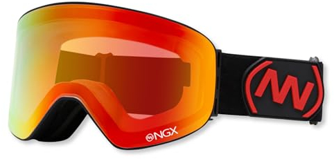 OLYSPM Skibrille,Ski Brille,Skibrillen mit Abnehmbarem Doppellagenglas für Explosionsschutz und Anti-Beschlag,Zylindrische Skibrille Herren für Skifahren,Snowboarden,Klettern,Radfahren