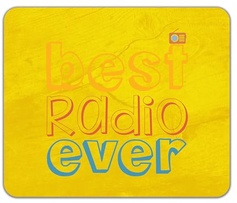 Shopagift Best Radio Ever Mouse Mat Pad Broadcasting Broadcast Station 24cm x 19cm