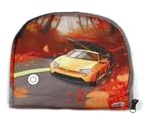 ergobag LED Zippie Rennauto - Multi Colored | Schulranzen-Zubehör als Fronttasche mit Motivwelt für die Grundschule, inklusive blinkendem LED für mehr Sichtbarkeit
