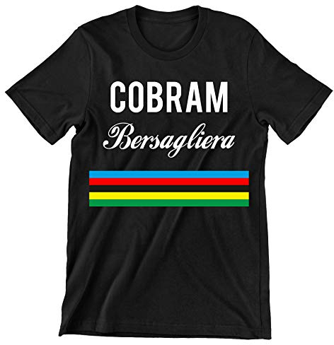 Incidiamo T-Shirt Uomo Film Cult Fantozzi Cobram Bersagliera - Coppa cobram - Film Cult Italiani- Maglietta Manica Corta Nera Taglia M
