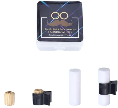 2 paires de roues d'entraînement pour guidon de moustache, modèle de mise outil de rouleau modèle de moustache pour hommes, outil de mise en forme pour joints de formation de barbe (S/M) (S/M)