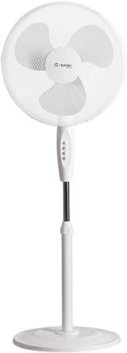 UBOON - Ventiladores de Pie y Suelo: Modelos Blancos y Negros, Potencia de 40W a 75W, Oscilantes, Altura Ajustable, 3 Velocidades y Temporizador (26015)