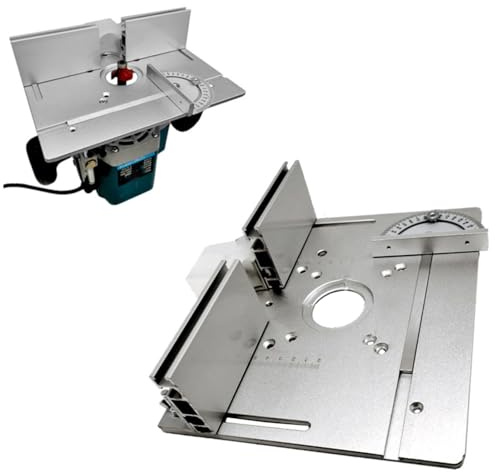 LOCADENCE Piastra di inserimento per tavolo di fresatura, piastra di ribaltamento per fresatrice 2 in 1, tavola ribaltabile per banco di lavorazione del legno