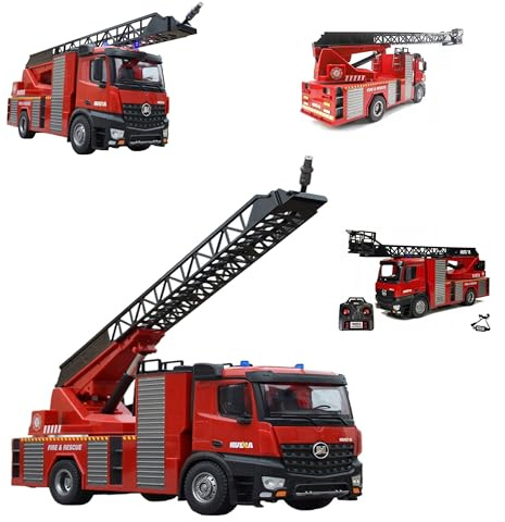 COIL Auto RC, vigili del fuoco RC, radiocomandato, camion dei pompieri, modello: 1561, 1:14, frequenza: 2,4 GHz, LED, suono, canali di controllo: 22 canali, rosso