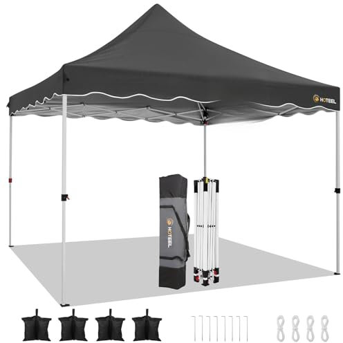 COBIZI Pabellón de Jardín Cenador Plegable 3x3 m Gazebo Impermeable Pop-Up Garden Pavilion,Negro