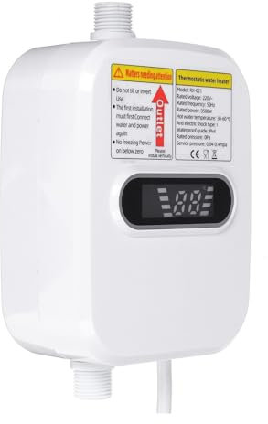 Chauffe eau Electrique, 3500W Chauffe-eau Sans Réservoir Robinet Douche Chauffe-eau Instantané Robinet Électrique Chauffage Eau Chaude Instantanée For Cuisine Et Salle De Bain ,Pour cuisine, salle de