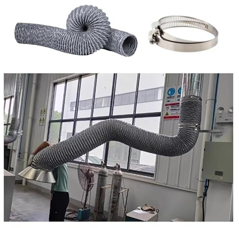 Tuyau evacuation 2m 5m 8m 10m Tuyau D'évacuation Extra Long Pour Sèche-linge, Gaines Flexibles Pour Ventilateur D'extraction Rétractable Conduit Hvac Pliable Pour Hotte Aspirante/ Ventilateur D'extrac