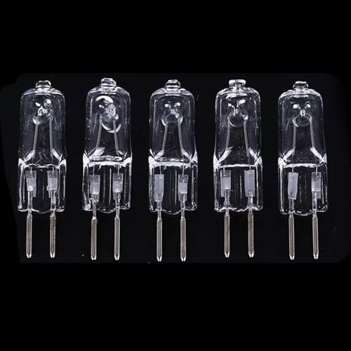 UGEFKMQ 5Pc Halogen Light Bulbs G6.35 100W 220V Halogen Bulb Gy6.35 220V 50W Clear Capsule Light Bulb Halogen Gy6.35 2-Bi-Pin Base Warm White,75W